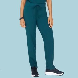 Mandala Petite Caribbean Blue 9-Pocket Cargo Scrub Pants